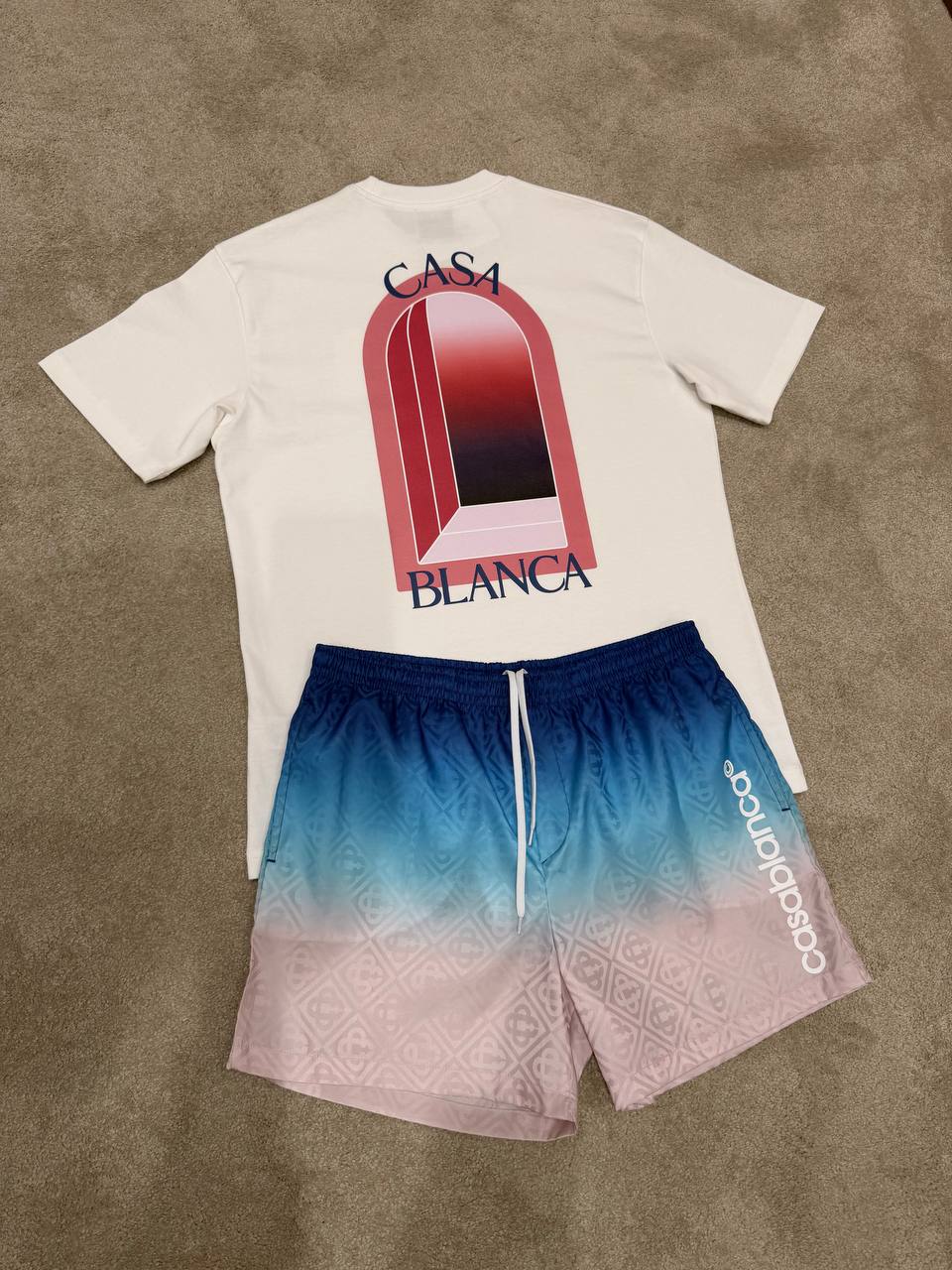 Casablanca - Set T-Shirt Blanc + Short Dégradé - NV ESSENTIALS