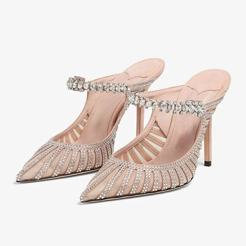 CHOO NUDE CRYSTAL HEELS - NV ESSENTIALS