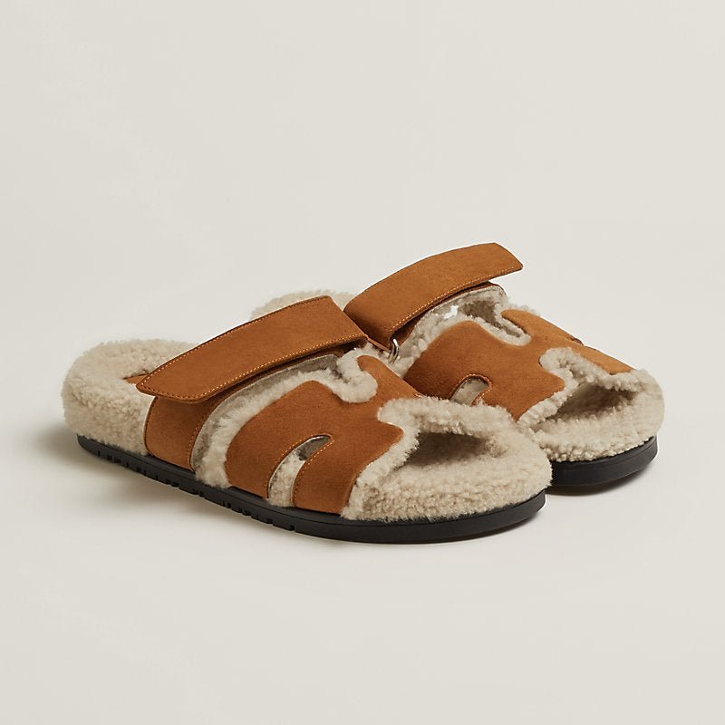 CHYPRE SANDALS TEDDY BROWN - NV ESSENTIALS