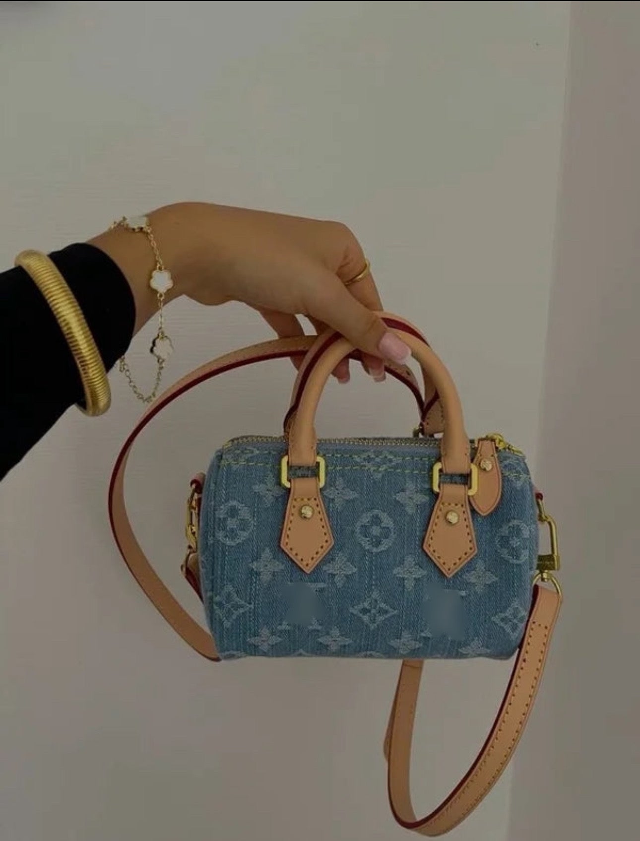denim mini duffle bag - NV ESSENTIALS
