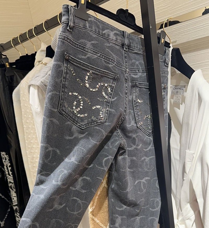 GREY SEQUIN JEANS - NV ESSENTIALS