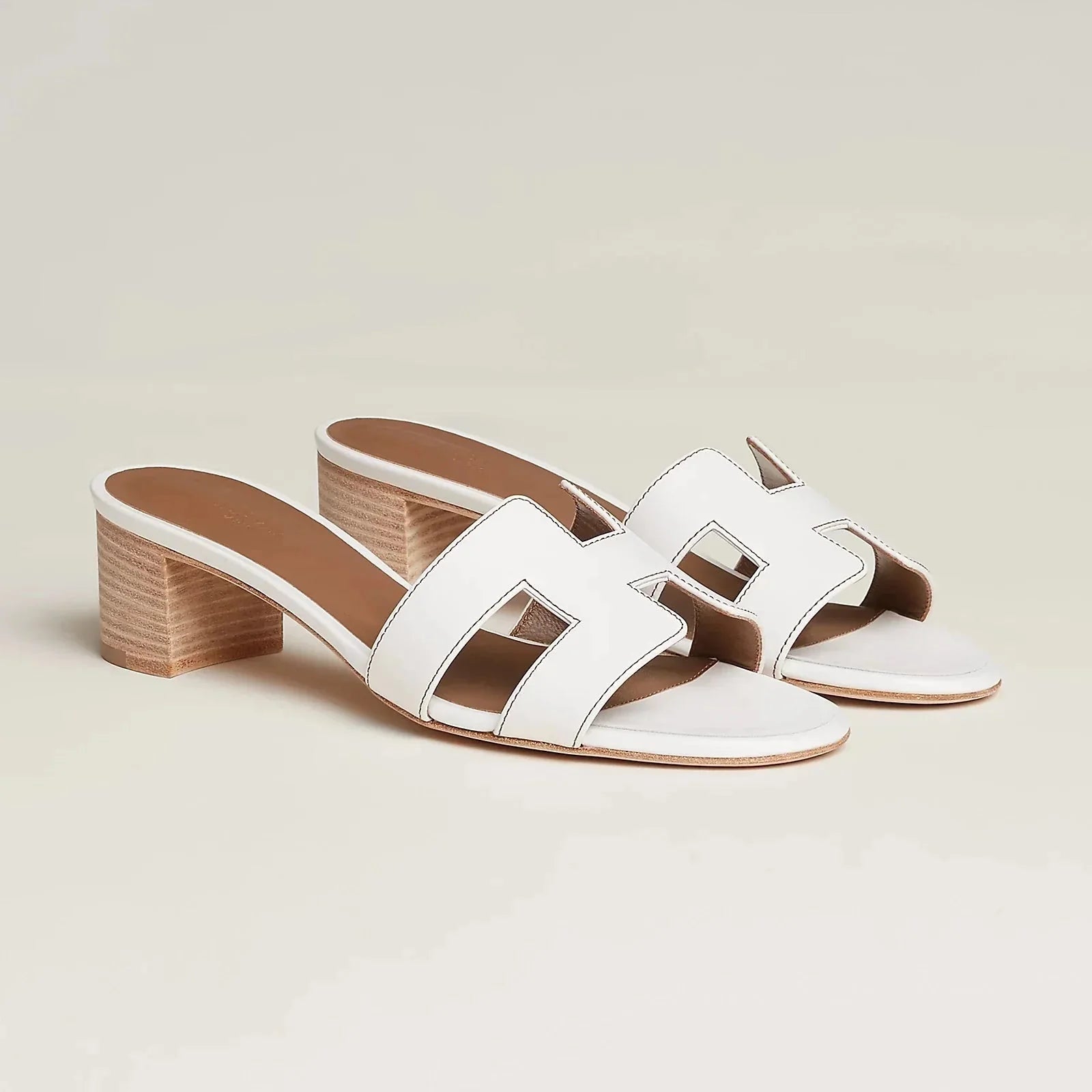 H OASIS HEELED SANDALS WHITE - NV ESSENTIALS