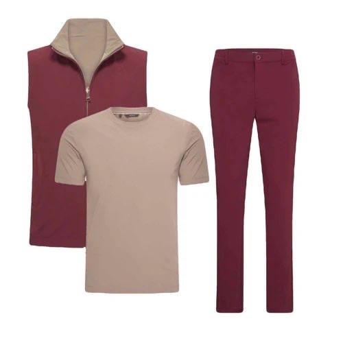 Triple Set Bordeaux Beige