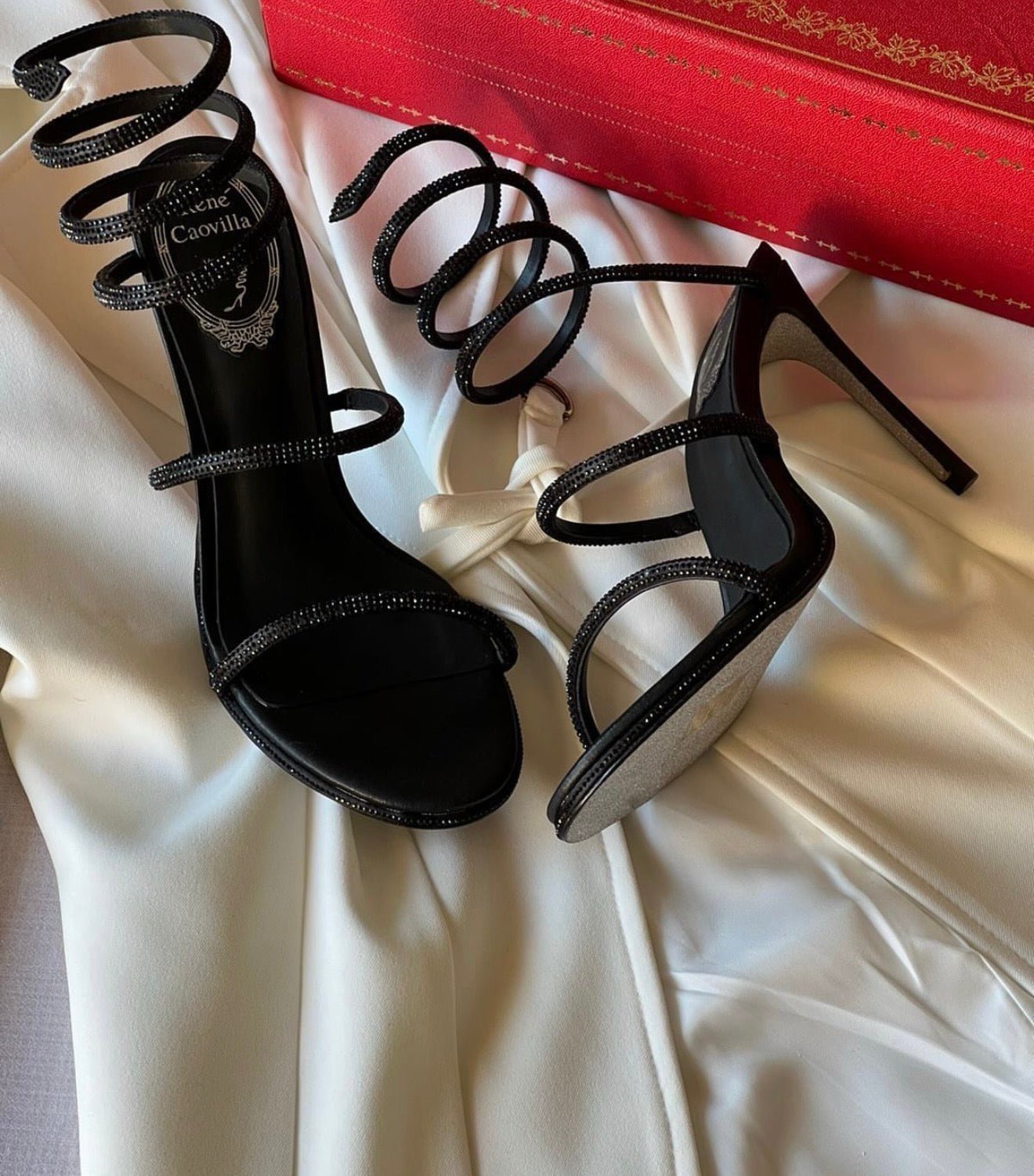 RENE C HIGH HEELS BLACK STRAP - NV ESSENTIALS