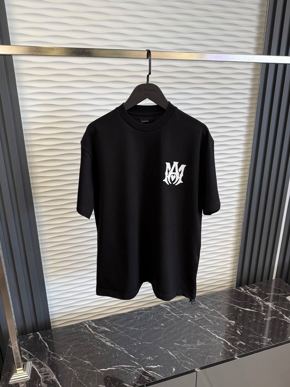 T-Shirt Amiri Noir Logo - NV ESSENTIALS