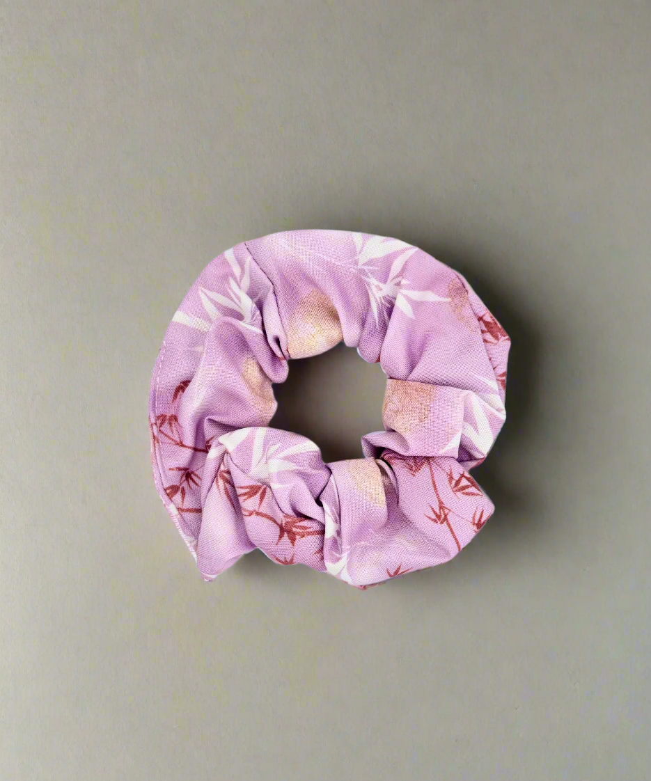 Dreamy Floral Scrunchie | Soft Fabric Hair Tie for Everyday Styling