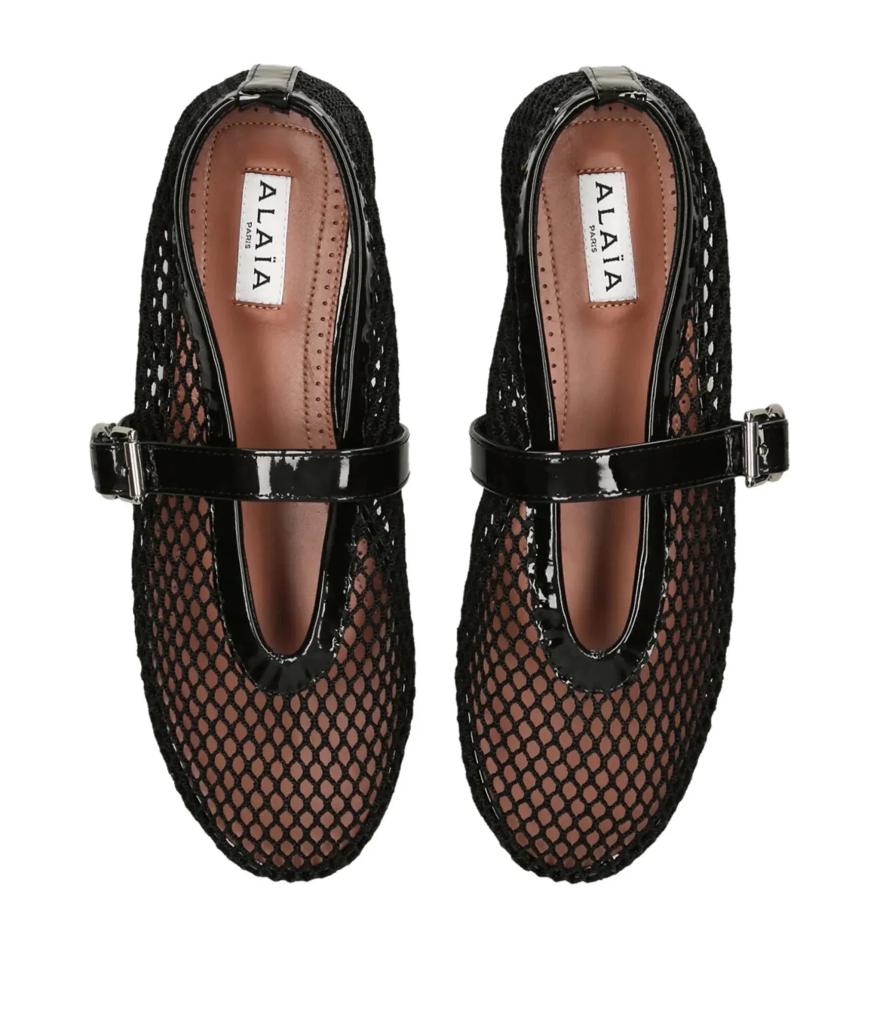 ALAÏ BLACK FISHNET BALLET FLATS - NV ESSENTIALS