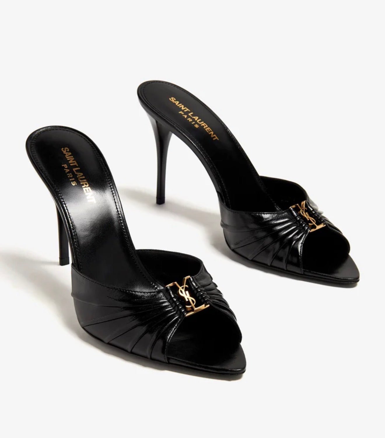 BLACK LEATHER HEELS - NV ESSENTIALS