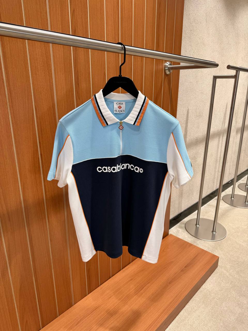 Casablanca - Polo Bleu Ciel / Marine - NV ESSENTIALS