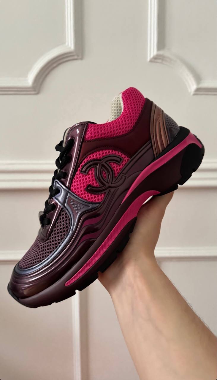 Chanel CC Runners Burgundy/Black - NV ESSENTIALS
