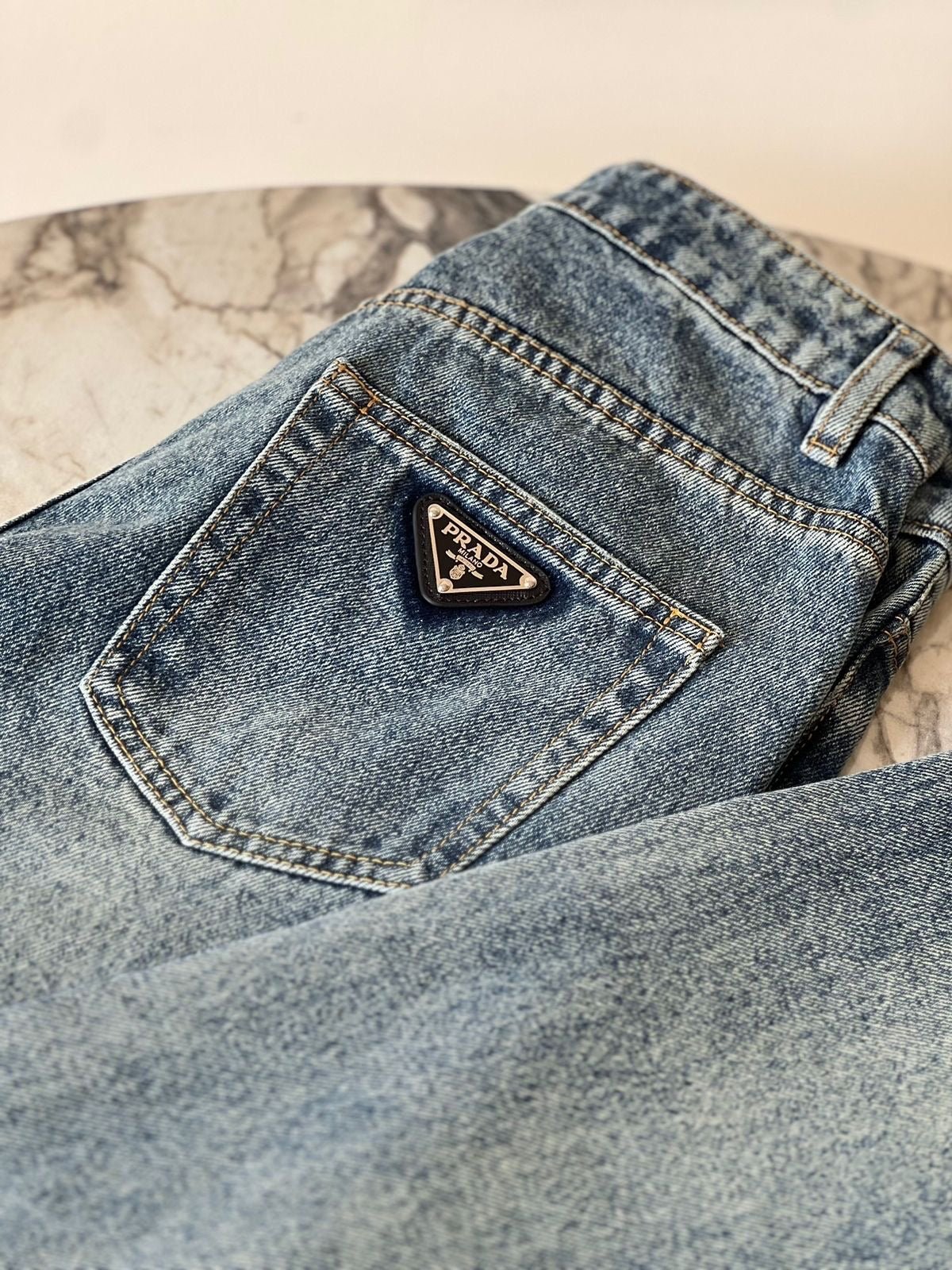 CLASSY TRIANGLE DENIM JEANS - NV ESSENTIALS