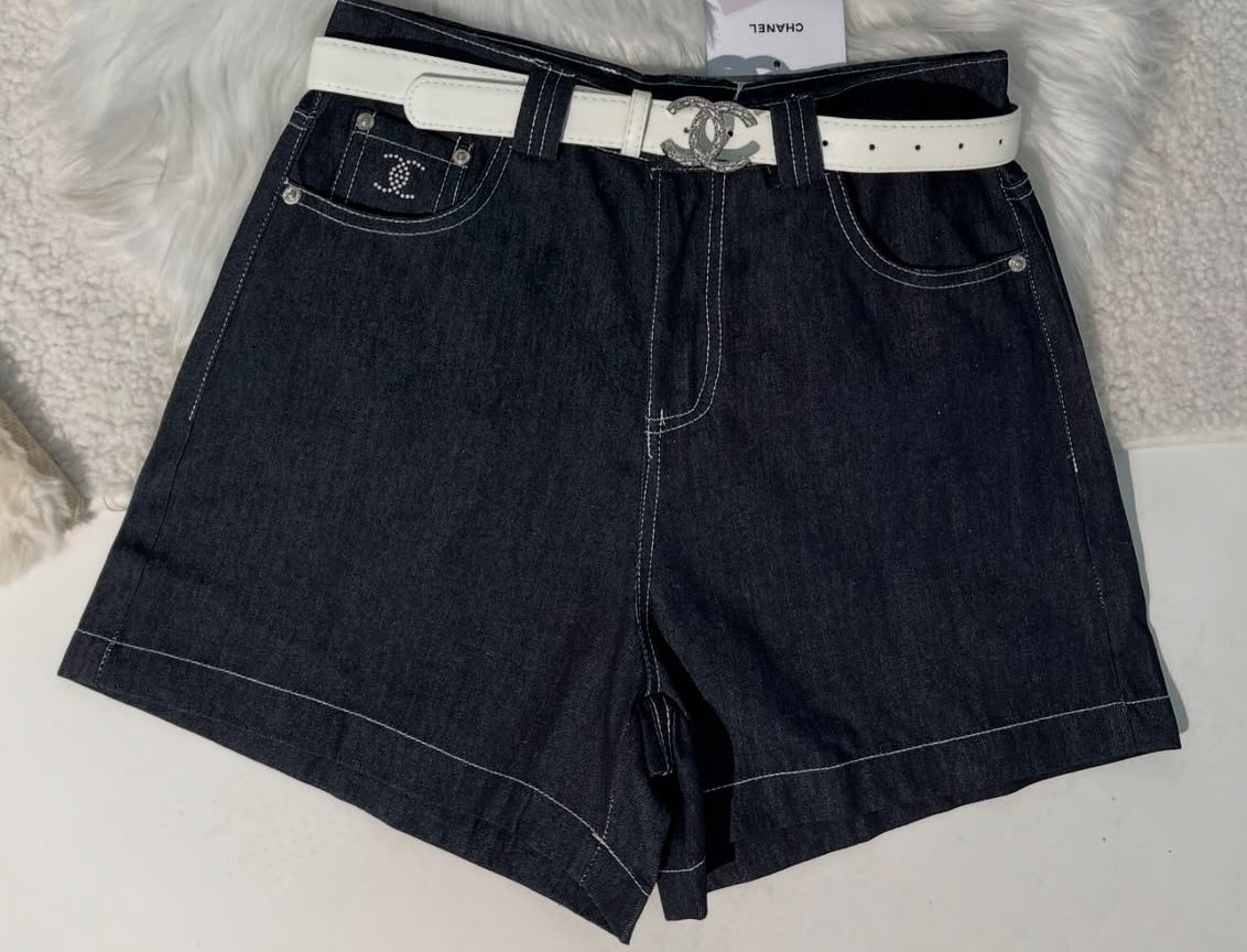 dark denim shorts - NV ESSENTIALS