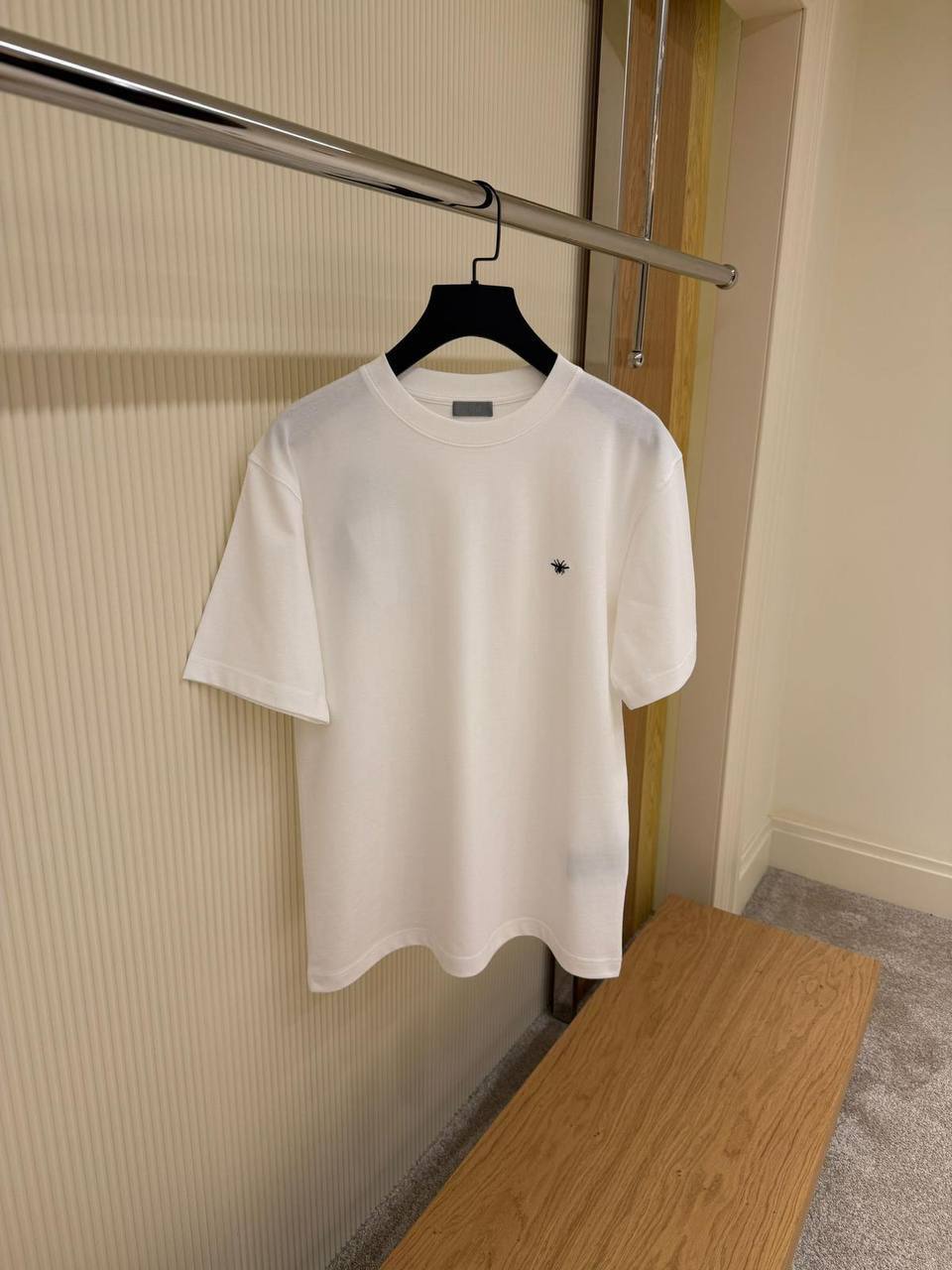 Dior – Micro Star Logo Premium Tee – White - NV ESSENTIALS