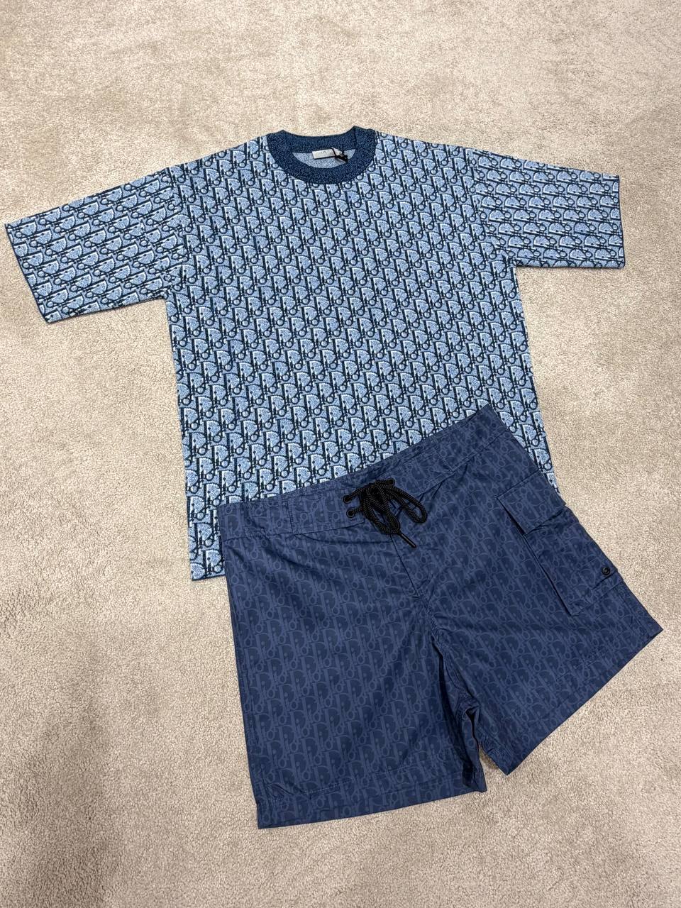 Dior - Set T-Shirt + Short Oblique Bleu - NV ESSENTIALS