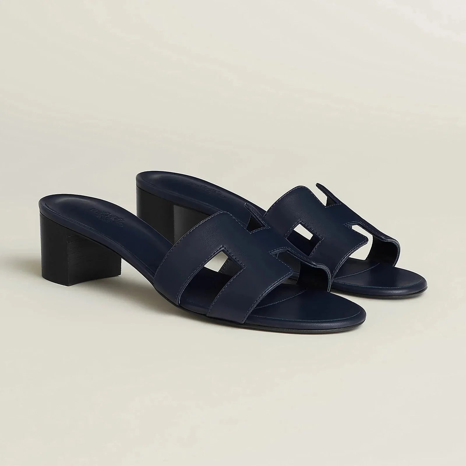 H OASIS HEELED SANDALS NAVY - NV ESSENTIALS