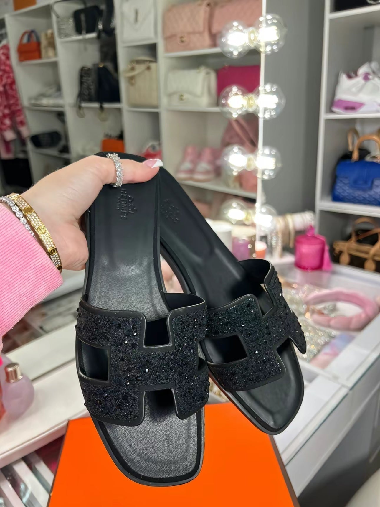 it girl black diamonds sandals - NV ESSENTIALS