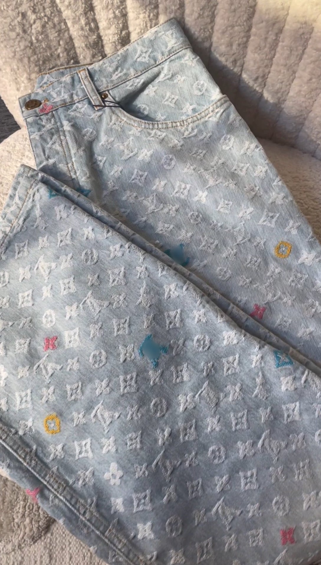 Monogram light jeans - NV ESSENTIALS
