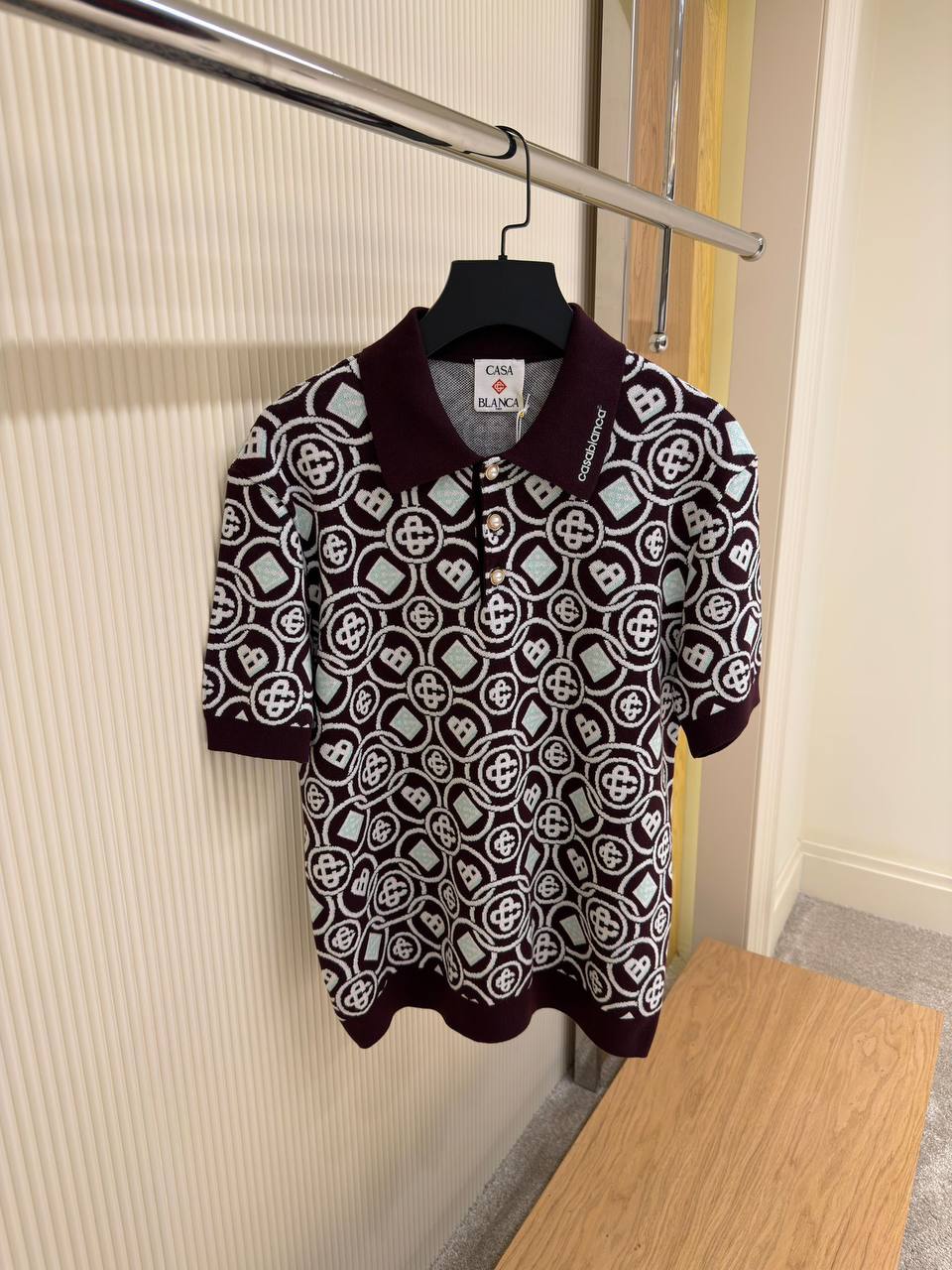Polo Casablanca Bordeaux Monogram Coin - NV ESSENTIALS