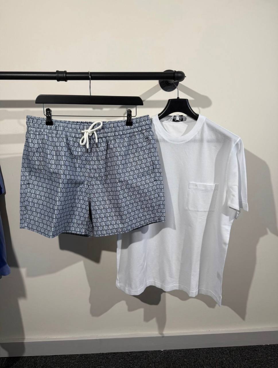 Set Berluti Short Monogram Bleu + T-shirt Blanc - NV ESSENTIALS