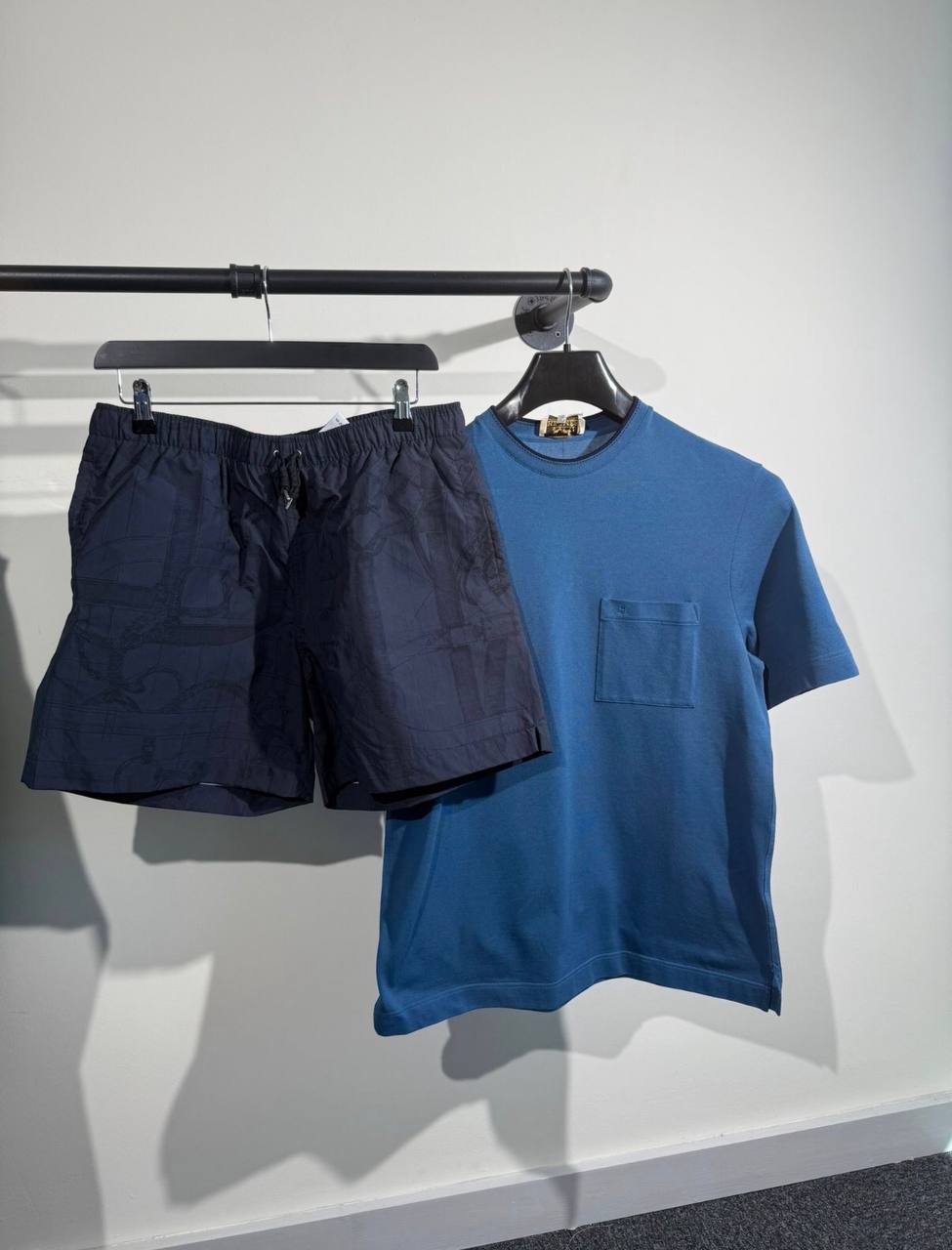Set CANALI T-shirt Bleu Pétrole + Short Marine - NV ESSENTIALS