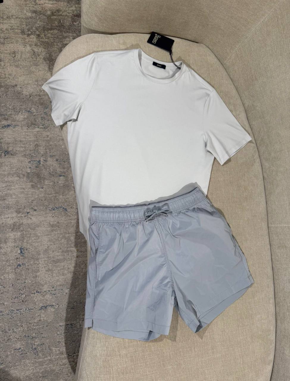 Set Herno T-shirt Blanc + Short Gris - NV ESSENTIALS