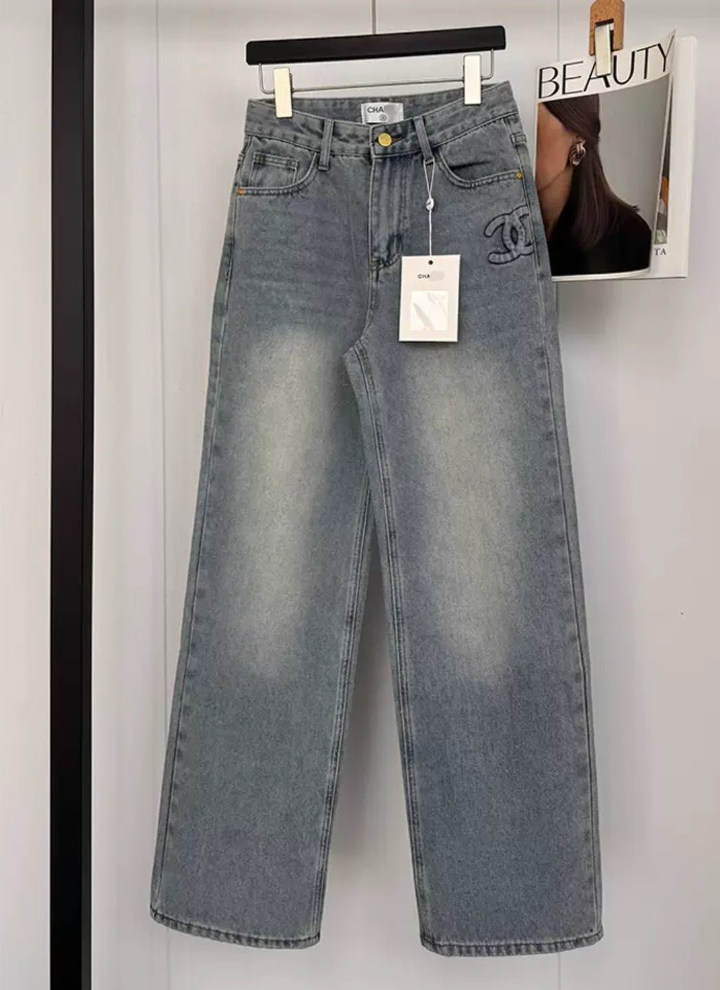 signature logo jeans - NV ESSENTIALS