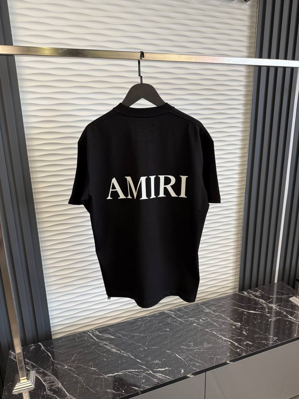 T-Shirt Amiri Noir Logo - NV ESSENTIALS