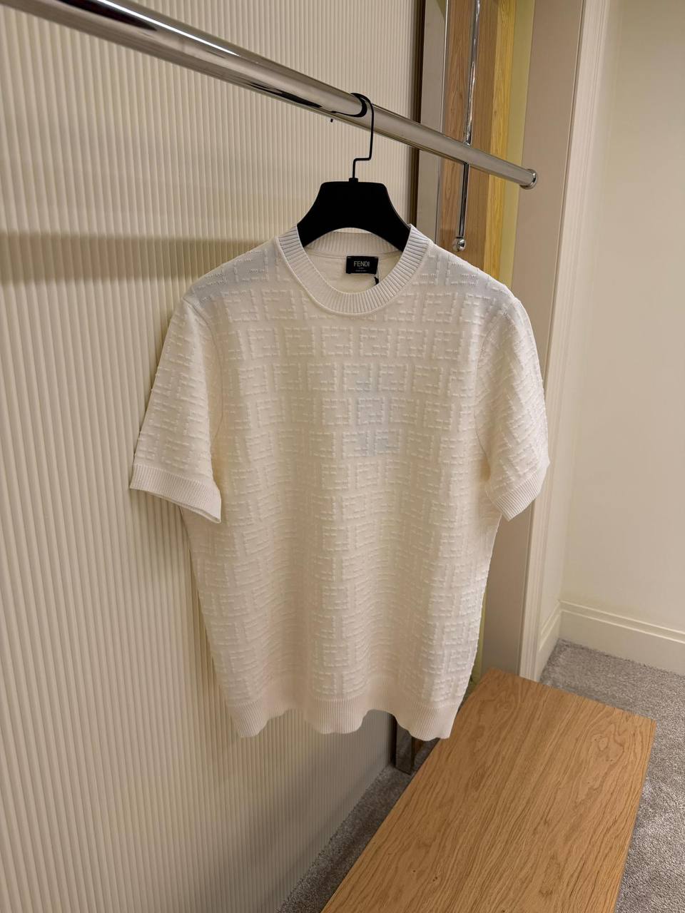 T-Shirt Fendi Blanc FF Jacquard - NV ESSENTIALS