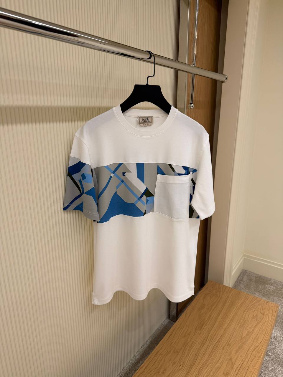 T-Shirt Hermès Blanc Print Géométrique - NV ESSENTIALS