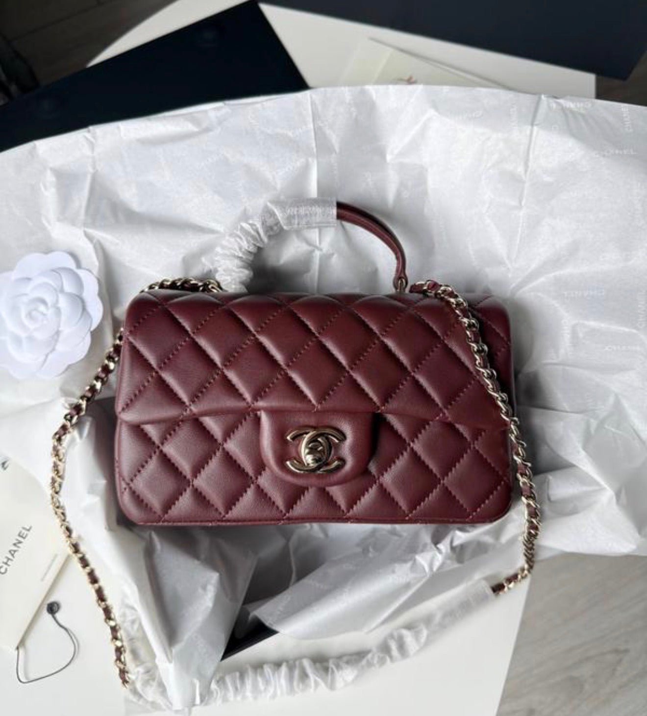 TOP HANDLE MAROON BAG - NV ESSENTIALS
